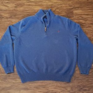 Mens polo half zip pullover